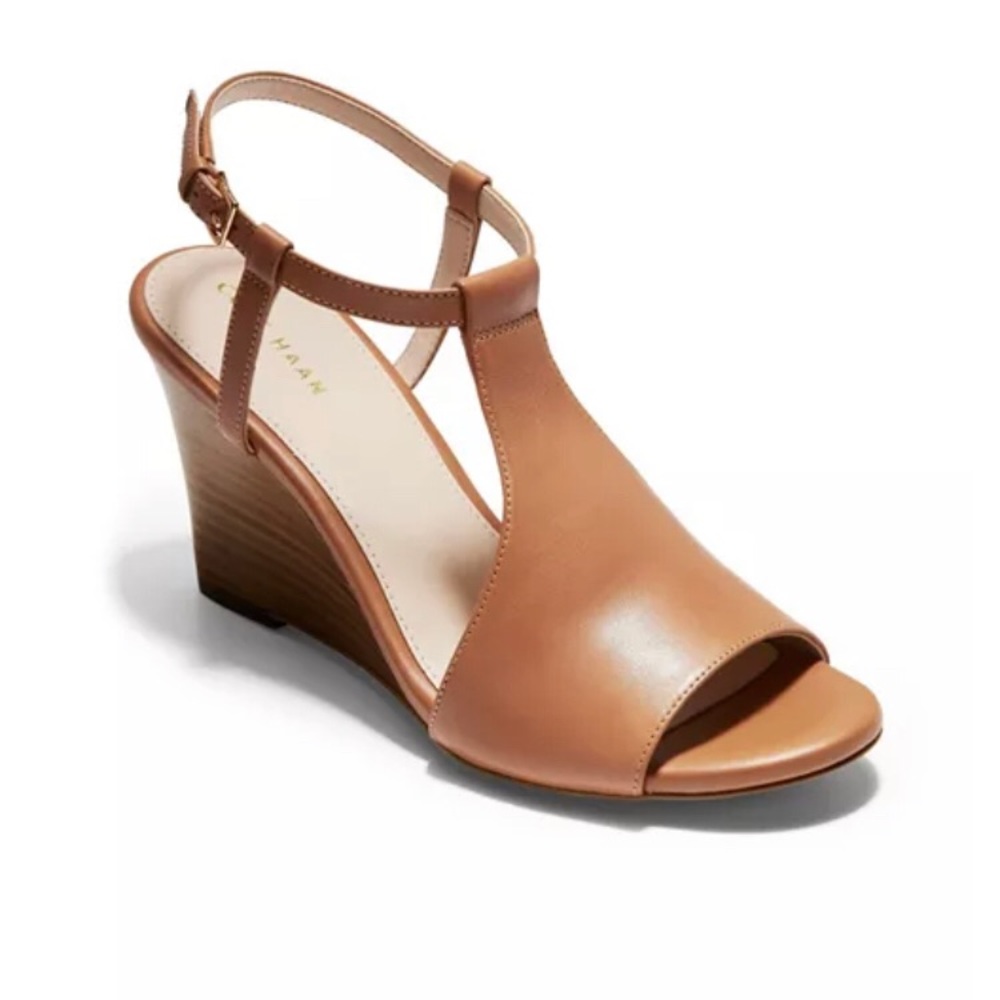 Cole Haan “Maddie” Open-Toe Wedge Sandal 5B